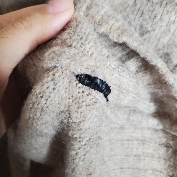 Zara Beige Taupe Crewneck Oversized Ribbed Knit Sweater - Picture 7 of 7